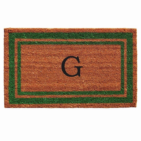 Calloway Mills Monogram Door Mat, Natural, Green, 24 in W x 36 in L 153012436G